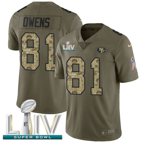 Nike 49ers #81 Jordan Matthews Olive/Camo Super Bowl LIV 2020 Youth Stitched NFL Limited 2017 Salute To Service Jersey