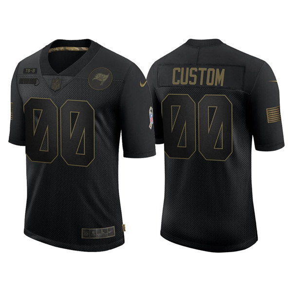 Men's Tampa Bay Buccaneers 2020 Customize Black Salute To Service Limited Stitched Jersey