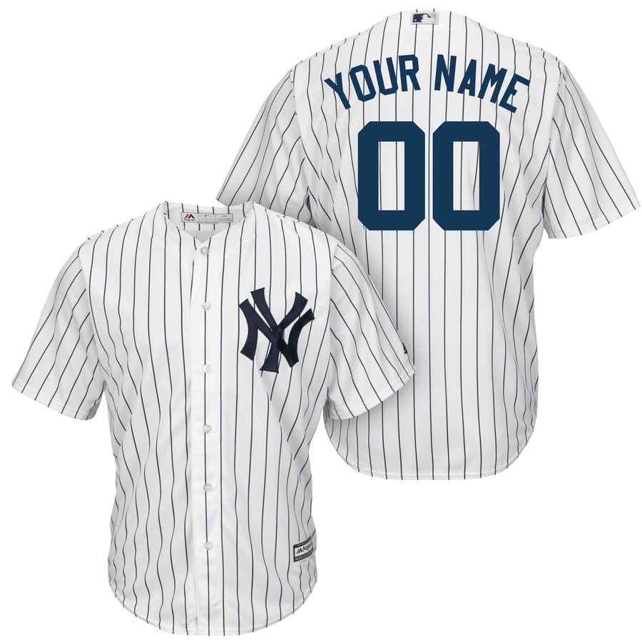 New York Yankees Majestic Cool Base Custom Jersey White