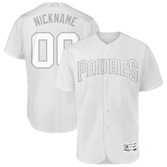 San Diego Padres Majestic 2019 Players' Weekend Flex Base Authentic Roster Custom Jersey White