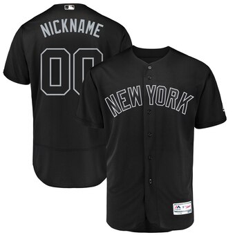 New York Yankees Majestic 2019 Players' Weekend Flex Base Authentic Roster Custom Jersey Black