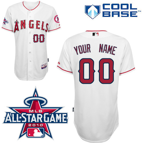 Angels of Anaheim Personalized Authentic White w/2010 All-Star Patch MLB Jersey (S-3XL)