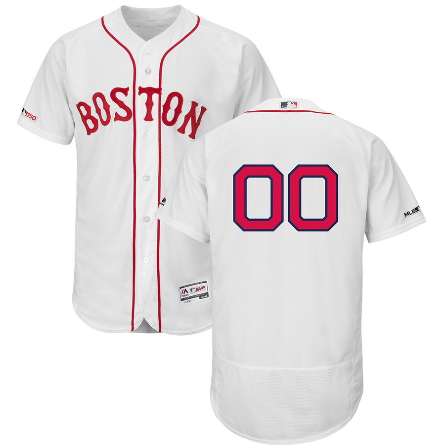 Boston Red Sox Majestic Alternate Authentic Collection Flex Base Custom Jersey White