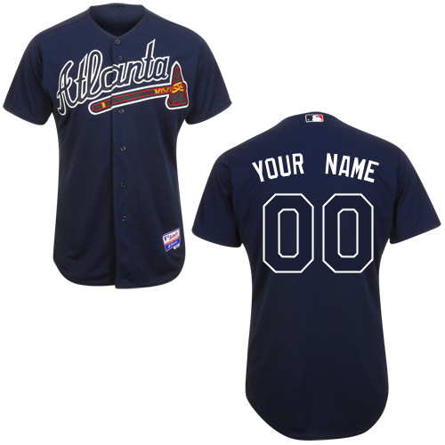 Braves Personalized Authentic Blue MLB Jersey (S-3XL)