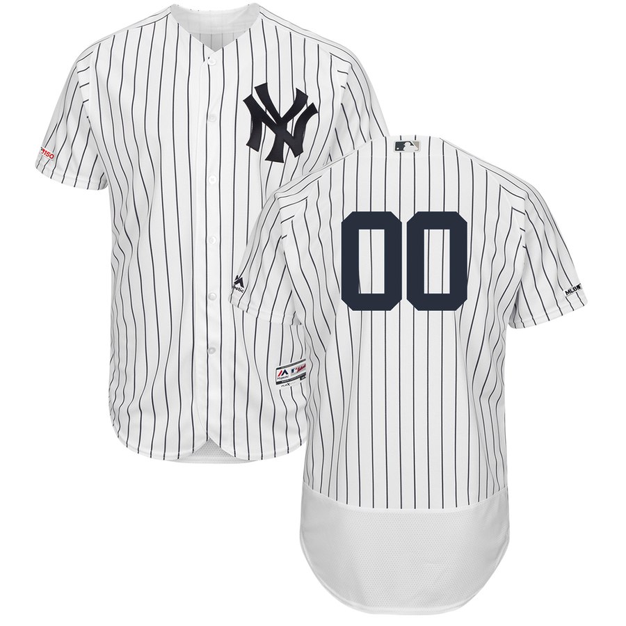 New York Yankees Majestic Home Flex Base Authentic Collection Custom Jersey White