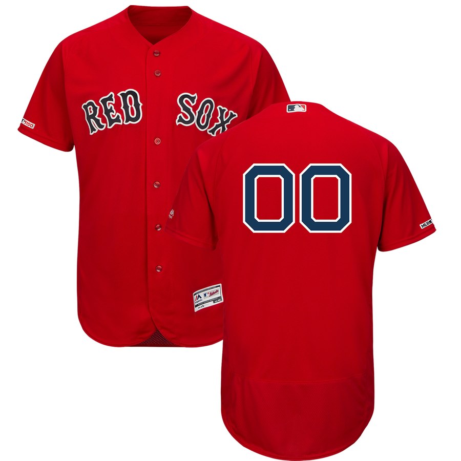 Boston Red Sox Majestic Alternate Flex Base Authentic Collection Custom Jersey Scarlet