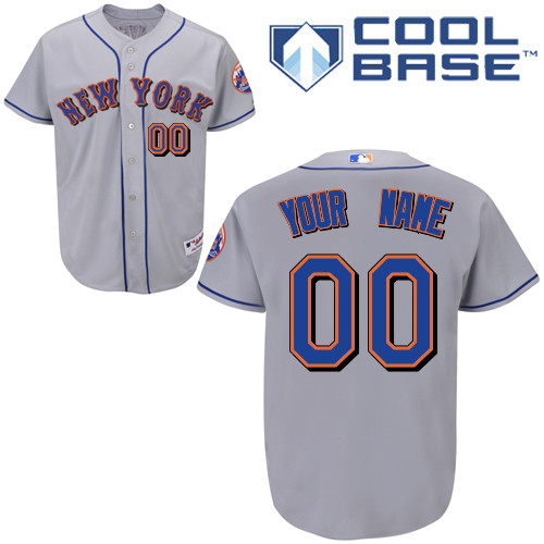 Mets Personalized Authentic Grey 2010 Cool Base MLB Jersey (S-3XL)