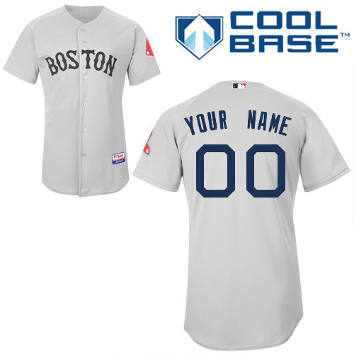 Red Sox Personalized Authentic Grey MLB Jersey (S-3XL)
