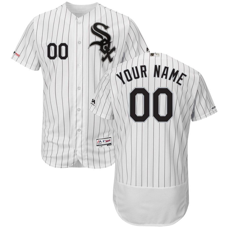 Chicago White Sox Majestic Home Flex Base Authentic Collection Custom Jersey White
