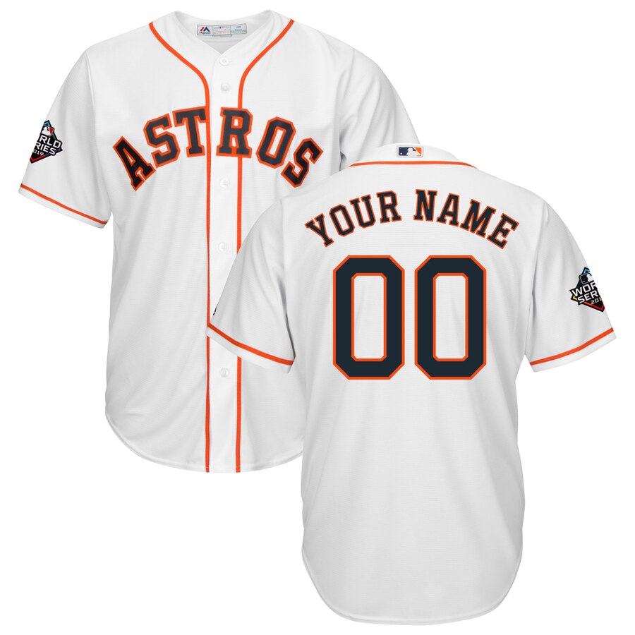 Houston Astros Majestic 2019 World Series Bound Official Cool Base Custom Jersey White