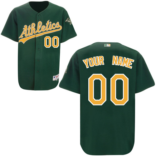 Athletics Personalized Authentic Green MLB Jersey (S-3XL)