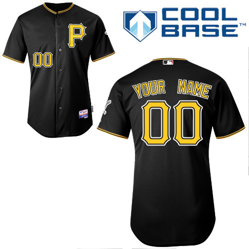 Pirates Customized Authentic Black Cool Base MLB Jersey (S-3XL)