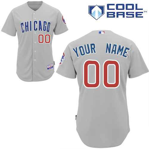 Cubs Personalized Authentic Grey MLB Jersey (S-3XL)