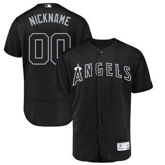 Los Angeles Angels Majestic 2019 Players' Weekend Flex Base Authentic Roster Custom Jersey Black