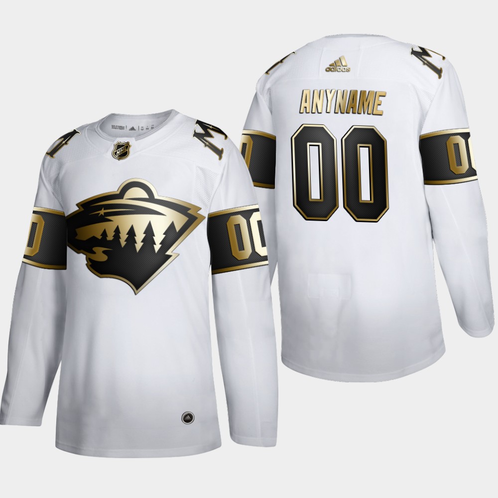 Minnesota Wild Custom Men's Adidas White Golden Edition Limited Stitched NHL Jersey