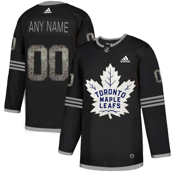Men's Adidas Maple Leafs Personalized Authentic Black Classic NHL Jersey