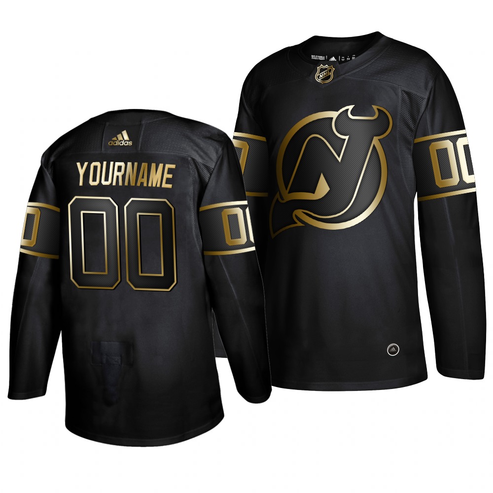 Adidas Devils Custom Men's 2019 Black Golden Edition Authentic Stitched NHL Jersey
