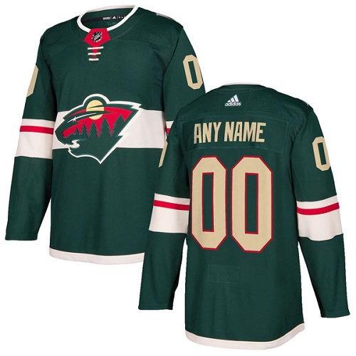 Men's Adidas Wild Personalized Authentic Green Home NHL Jersey