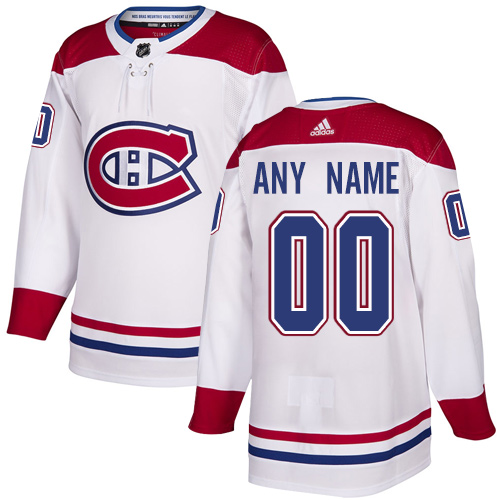 Men's Adidas Canadiens Personalized Authentic White Road NHL Jersey