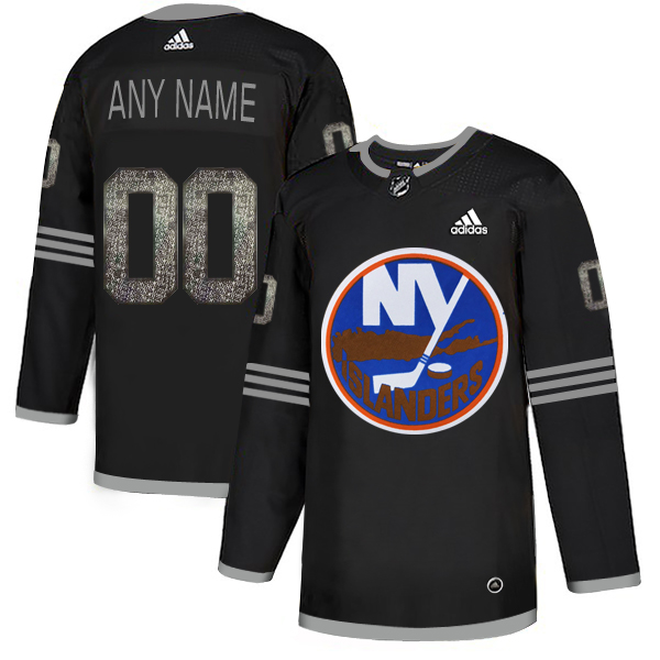 Men's Adidas Islanders Personalized Authentic Black Classic NHL Jersey
