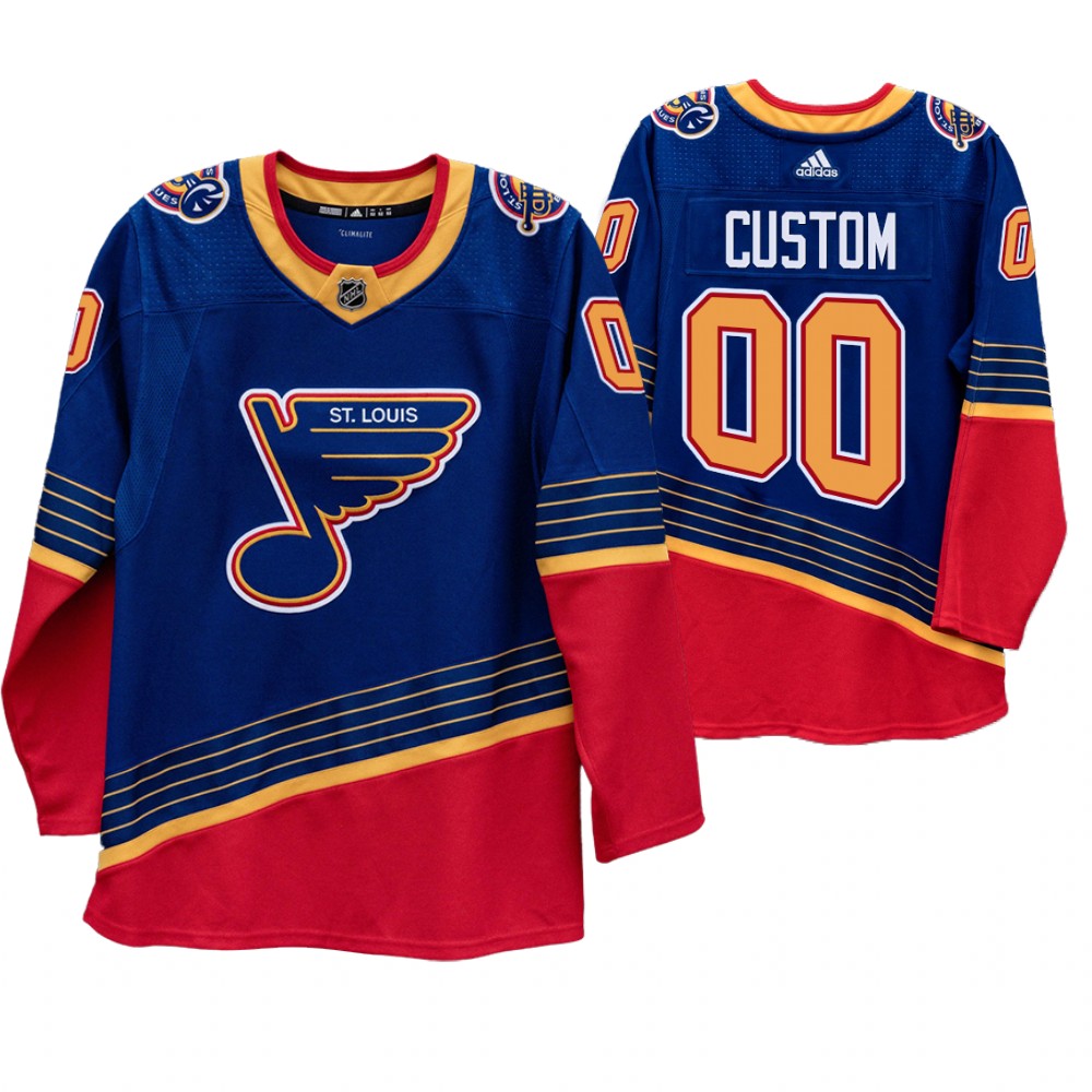 St. Louis Blues Custom 90s Vintage 2019-20 Authentic Royal NHL Jersey