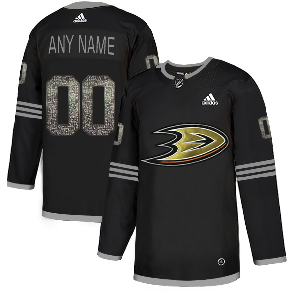 Men's Adidas Ducks Personalized Authentic Black Classic NHL Jersey
