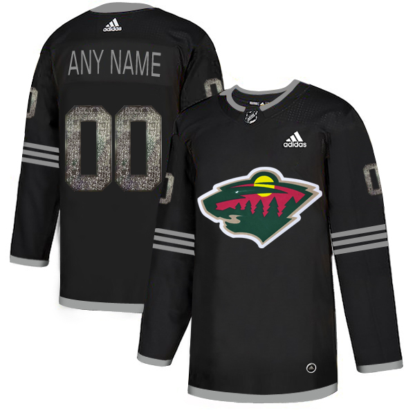 Men's Adidas Wild Personalized Authentic Black Classic NHL Jersey