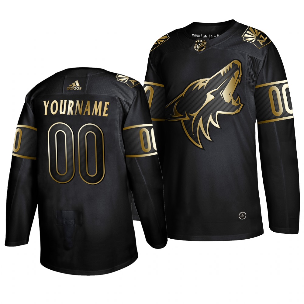 Adidas Coyotes Custom Men's 2019 Black Golden Edition Authentic Stitched NHL Jersey