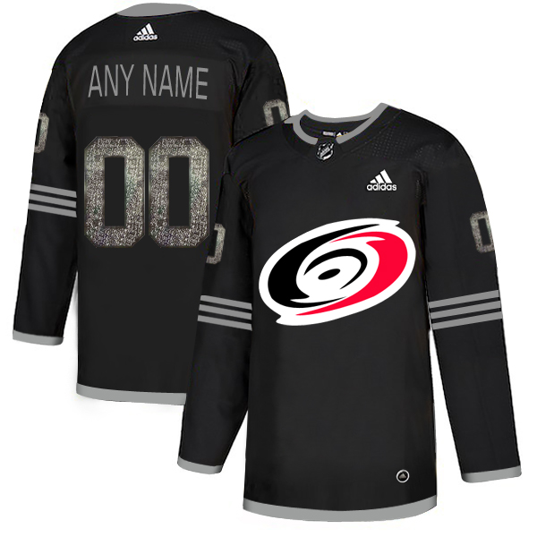 Men's Adidas Hurricanes Personalized Authentic Black Classic NHL Jersey