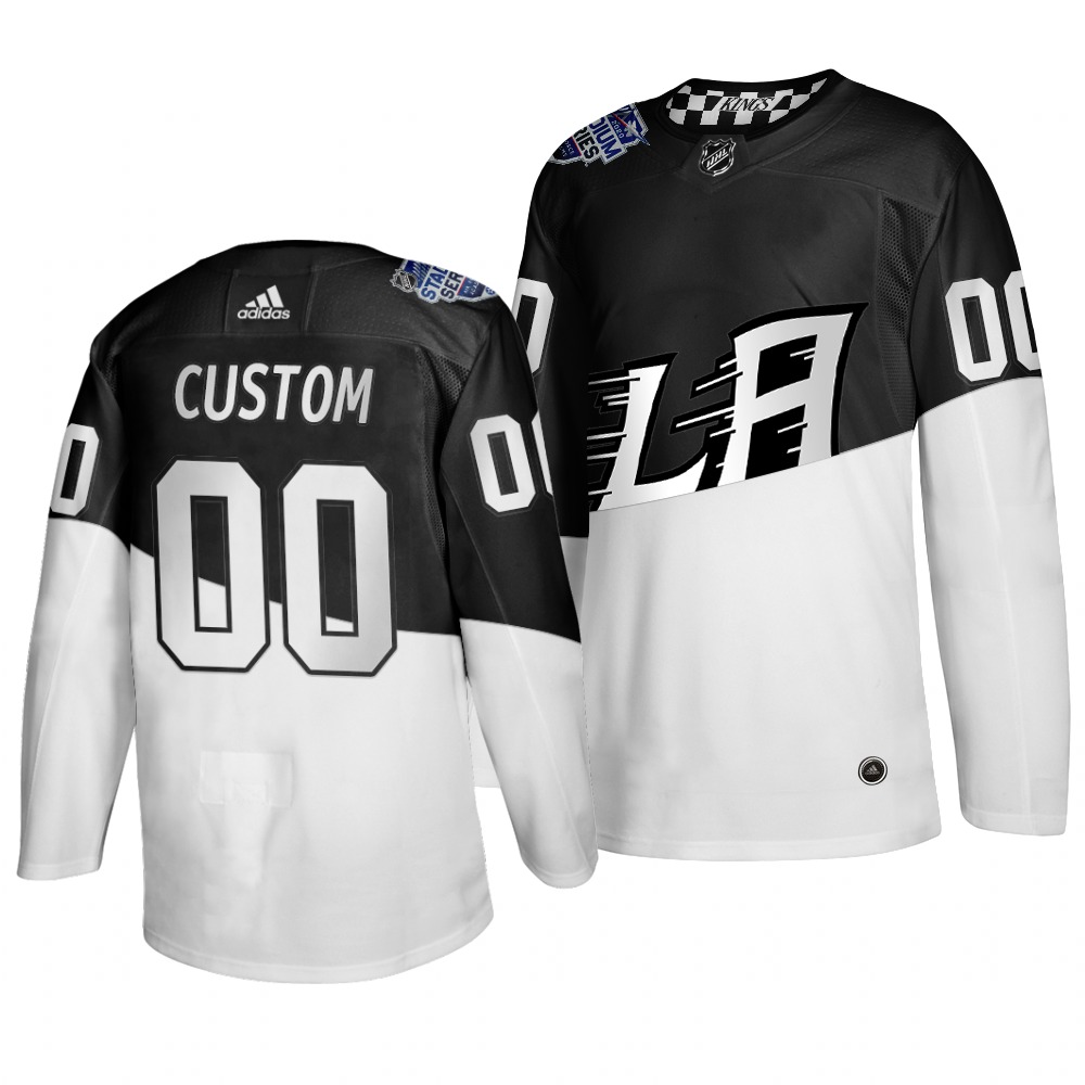 Adidas Los Angeles Kings Custom Men's 2020 Stadium Series White Black Stitched NHL Jersey