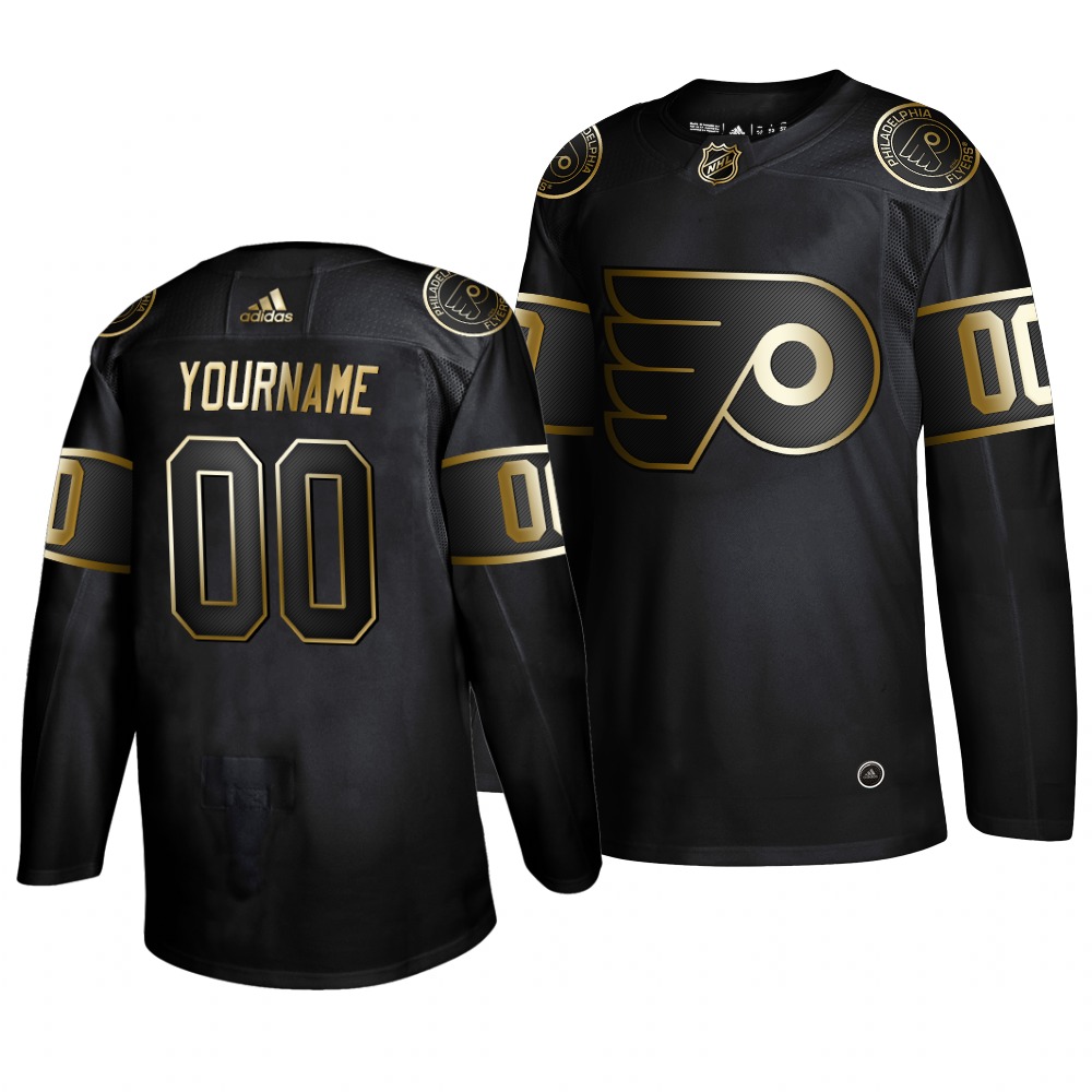Adidas Flyers Custom Men's 2019 Black Golden Edition Authentic Stitched NHL Jersey