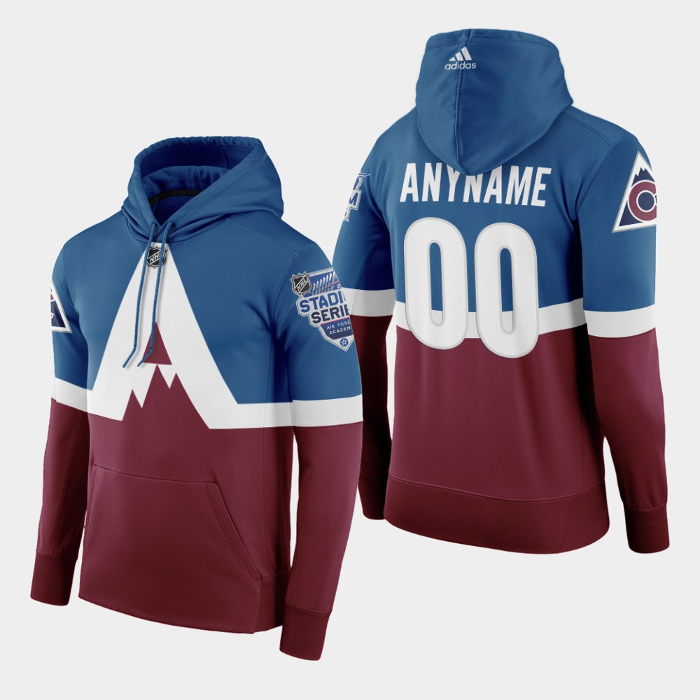 Adidas Colorado Avalanche Custom Men's Burgundy 2020 Stadium Series Hoodie