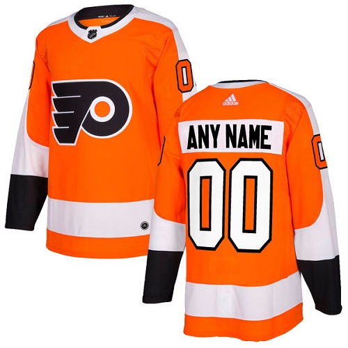 Men's Adidas Flyers Personalized Authentic Orange Home NHL Jersey