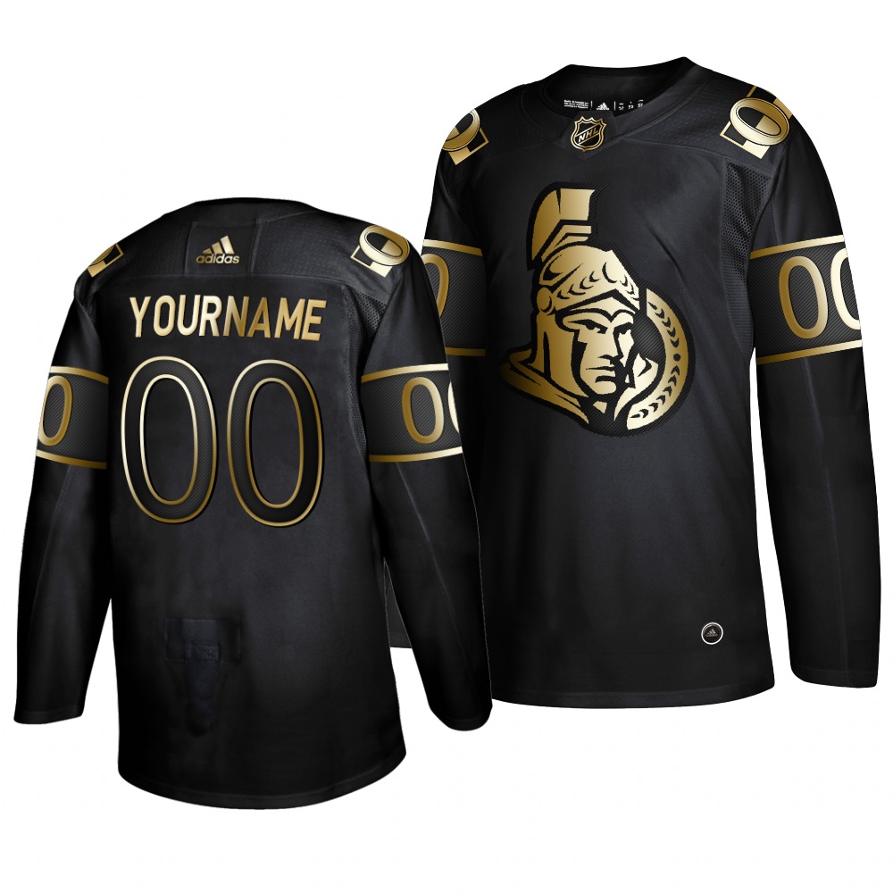 Adidas Senators Custom_senators Men's 2019 Black Golden Edition Authentic Stitched NHL Jersey