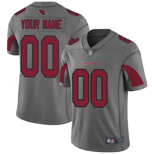 Nike Arizona Cardinals Customized Silver Men's Stitched NFL Limited Inverted Legend Jersey