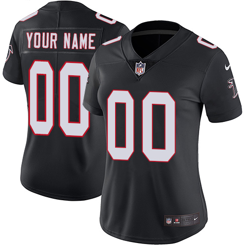 Nike Atlanta Falcons Customized Black Alternate Stitched Vapor Untouchable Limited Women's NFL Jersey