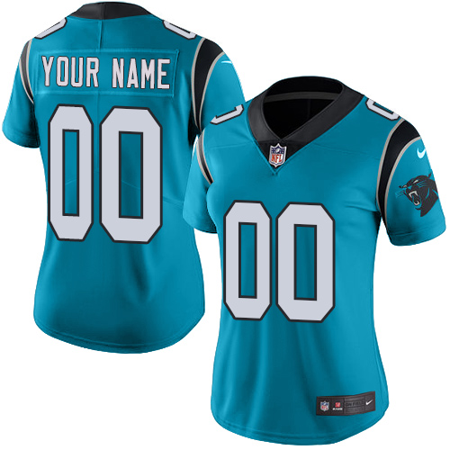 Nike Carolina Panthers Customized Blue Alternate Stitched Vapor Untouchable Limited Women's NFL Jersey