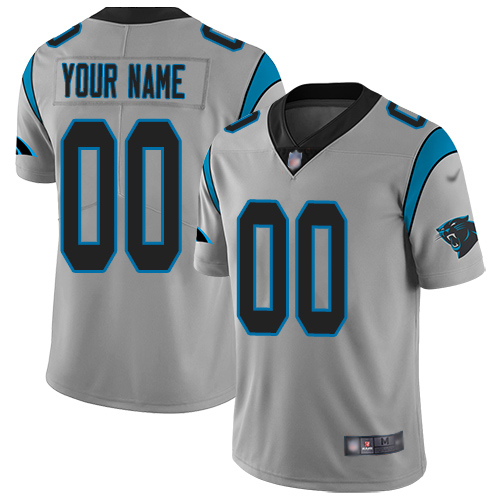 Nike Carolina Panthers Customized Silver Men's Stitched NFL Limited Inverted Legend Jersey