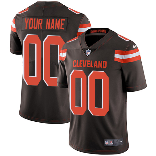 Nike Cleveland Browns Customized Brown Team Color Stitched Vapor Untouchable Limited Youth NFL Jersey