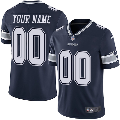 Nike Dallas Cowboys Customized Navy Blue Team Color Stitched Vapor Untouchable Limited Men's NFL Jersey