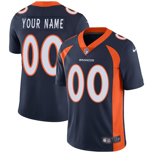 Nike Denver Broncos Customized Navy Blue Alternate Stitched Vapor Untouchable Limited Men's NFL Jersey