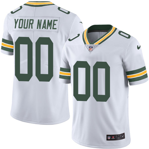 Nike Green Bay Packers Customized White Stitched Vapor Untouchable Limited Youth NFL Jersey