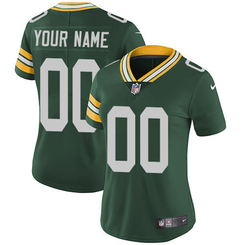 Nike Green Bay Packers Customized Green Team Color Stitched Vapor Untouchable Limited Women's NFL Jersey