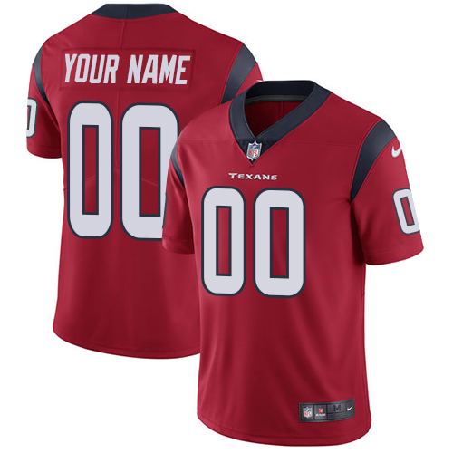Nike Houston Texans Customized Red Alternate Stitched Vapor Untouchable Limited Men's NFL Jersey