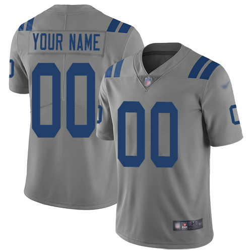 Nike Indianapolis Colts Customized Gray Men's Stitched NFL Limited Inverted Legend Jersey
