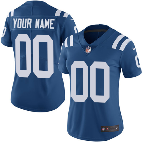 Nike Indianapolis Colts Customized Royal Blue Team Color Stitched Vapor Untouchable Limited Women's NFL Jersey