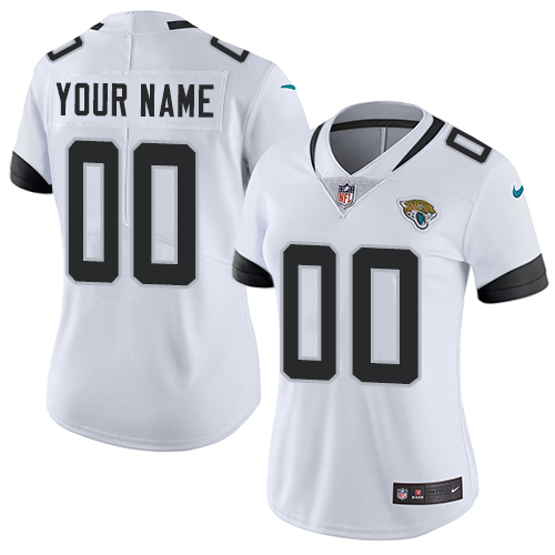Nike Jacksonville Jaguars Customized White Stitched Vapor Untouchable Limited Women's NFL Jersey