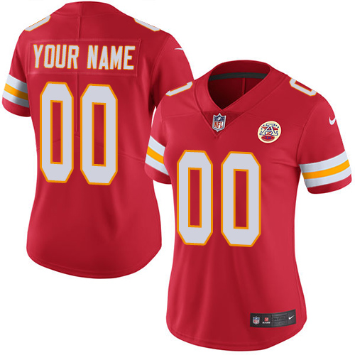 Nike Kansas City Chiefs Customized Red Team Color Stitched Vapor Untouchable Limited Women's NFL Jersey