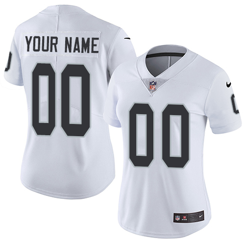 Nike Las Vegas Raiders Customized White Stitched Vapor Untouchable Limited Women's NFL Jersey