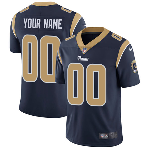 Nike Los Angeles Rams Customized Navy Blue Team Color Stitched Vapor Untouchable Limited Men's NFL Jersey